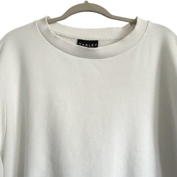VARLEY WEYMOUTH WHITE BACK TIE COTTON OVERSIZED SWEATSHIRT SIZE LARGE - Picture 4 of 11